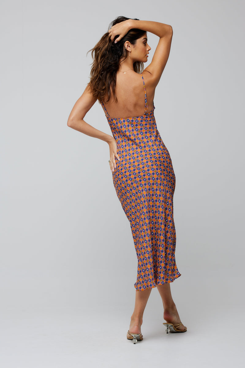 This is an image of Lily Slip in Cortez - RESA featuring a model wearing the dress