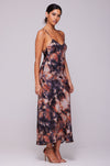 This is an image of Lily Slip in Onyx - RESA featuring a model wearing the dress