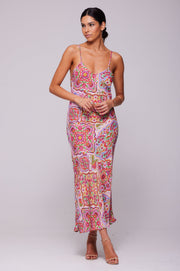 This is an image of Lily Slip in Sayulita - RESA featuring a model wearing the dress