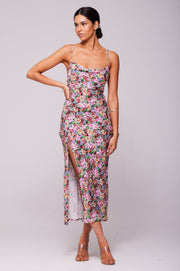 This is an image of Madison Slip in Bloom - RESA featuring a model wearing the dress