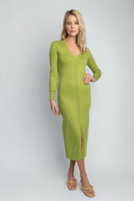 This is an image of Malia Cardigan Dress - RESA featuring a model wearing the dress