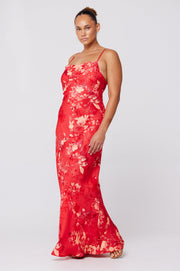 This is an image of Margot Maxi in Blossom - RESA featuring a model wearing the dress