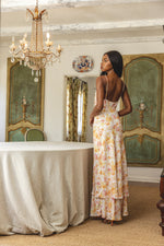 This is an image of Marisol Dress in Gardenia - RESA featuring a model wearing the dress