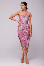 This is an image of Nicole Mesh Midi in Sayulita - RESA featuring a model wearing the dress