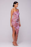 This is an image of Nicole Mesh Midi in Sayulita - RESA featuring a model wearing the dress