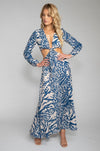 This is an image of Noelle Maxi - RESA featuring a model wearing the dress