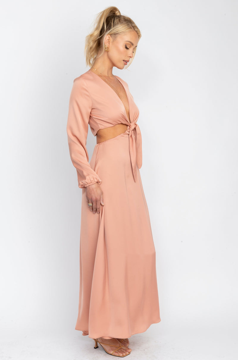 This is an image of Noelle Maxi - RESA featuring a model wearing the dress
