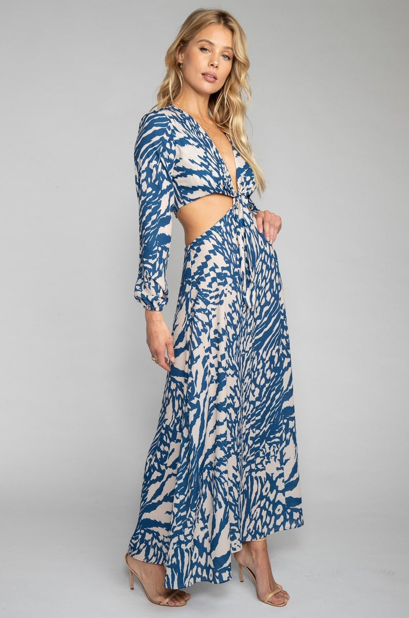 This is an image of Noelle Maxi - RESA featuring a model wearing the dress