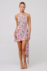 This is an image of Olivia Mini in Vintage Floral - RESA featuring a model wearing the dress