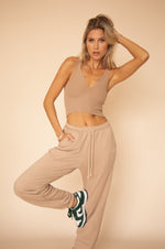 This is an image of Ozzy Tank in Nude - RESA featuring a model wearing the dress