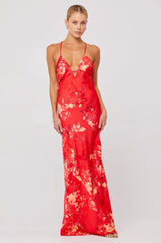 This is an image of Penelope Maxi in Blossom - RESA featuring a model wearing the dress