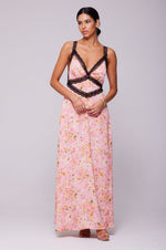This is an image of Selena Dress in Jasmine - RESA featuring a model wearing the dress