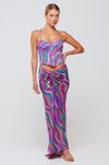 This is an image of Sienna Corset in Candy - RESA featuring a model wearing the dress