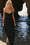 This is an image of Sohni Dress in Black - RESA featuring a model wearing the dress