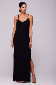 This is an image of Sohni Dress in Black - RESA featuring a model wearing the dress
