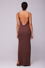 This is an image of Sohni Dress in Brown - RESA featuring a model wearing the dress