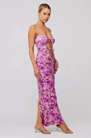 This is an image of Summer Midi in Lilac - RESA featuring a model wearing the dress