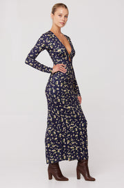 This is an image of Twiggy Dress in Midnight - RESA featuring a model wearing the dress