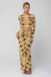 This is an image of Ziggy Mesh Skirt in Stormi - RESA featuring a model wearing the dress