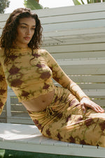 This is an image of Ziggy Mesh Skirt in Stormi - RESA featuring a model wearing the dress