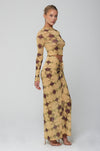 This is an image of Ziggy Mesh Skirt in Stormi - RESA featuring a model wearing the dress