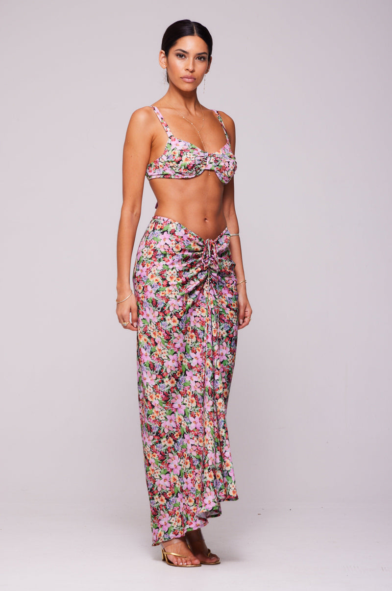 This is an image of Ziggy Skirt in Bloom - RESA featuring a model wearing the dress