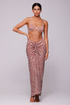 This is an image of Ziggy Skirt in Coconut - RESA featuring a model wearing the dress