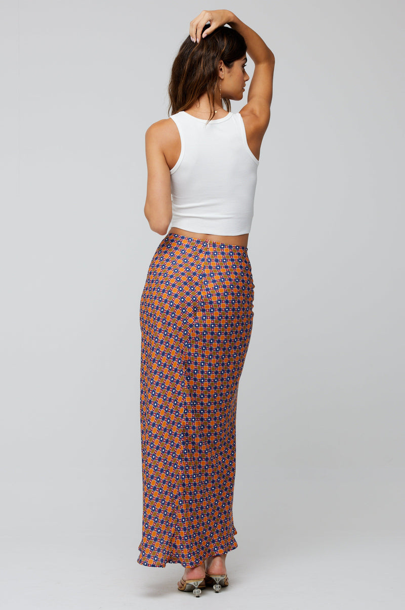 This is an image of Ziggy Skirt in Cortez - RESA featuring a model wearing the dress