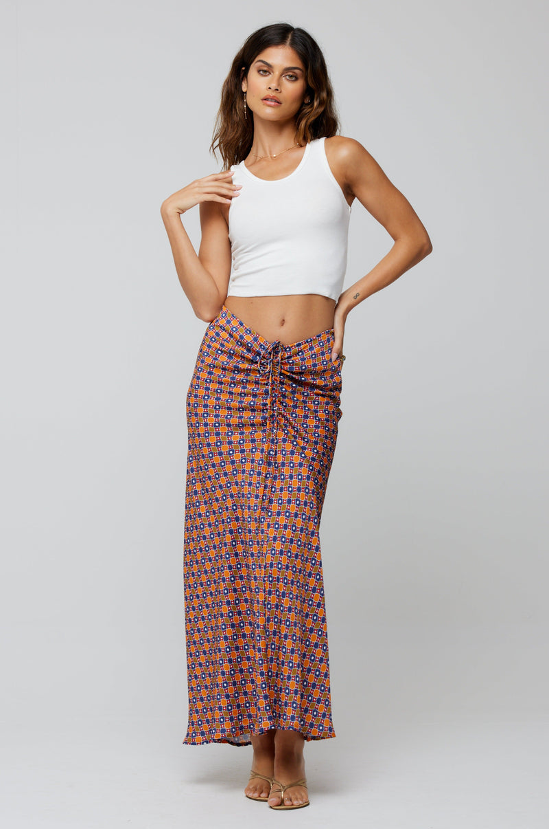 This is an image of Ziggy Skirt in Cortez - RESA featuring a model wearing the dress