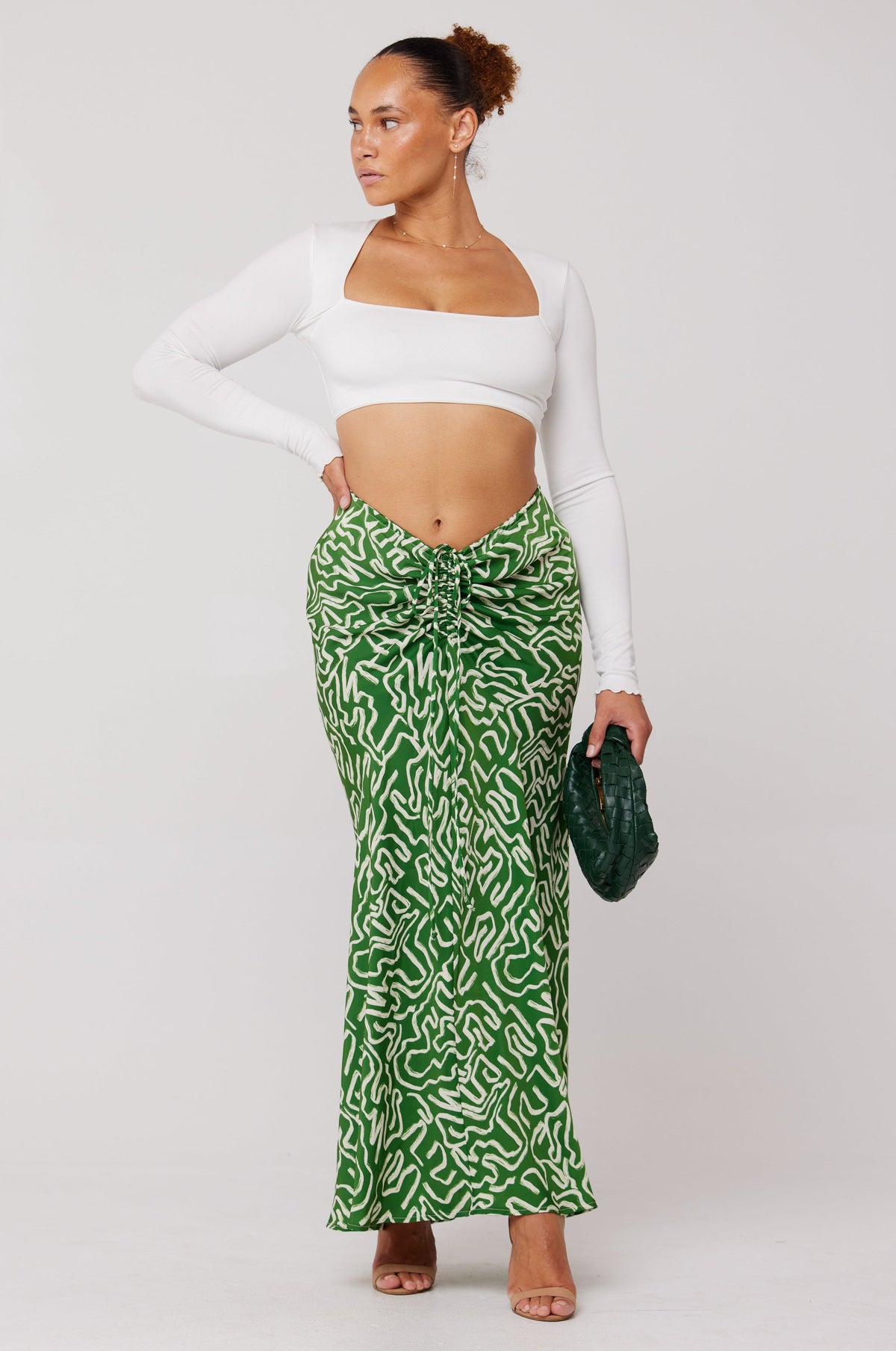 This is an image of Ziggy Skirt in Crayola - RESA featuring a model wearing the dress