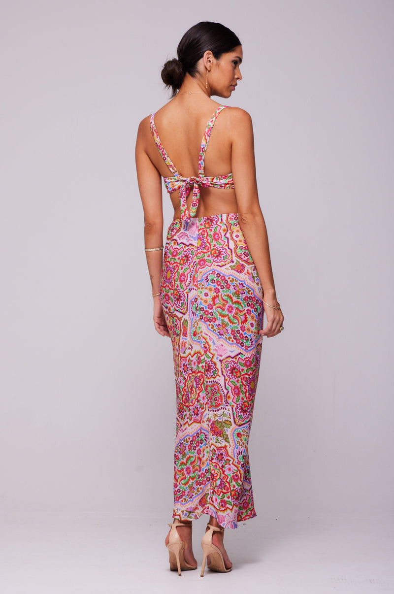 This is an image of Ziggy Skirt in Sayulita - RESA featuring a model wearing the dress
