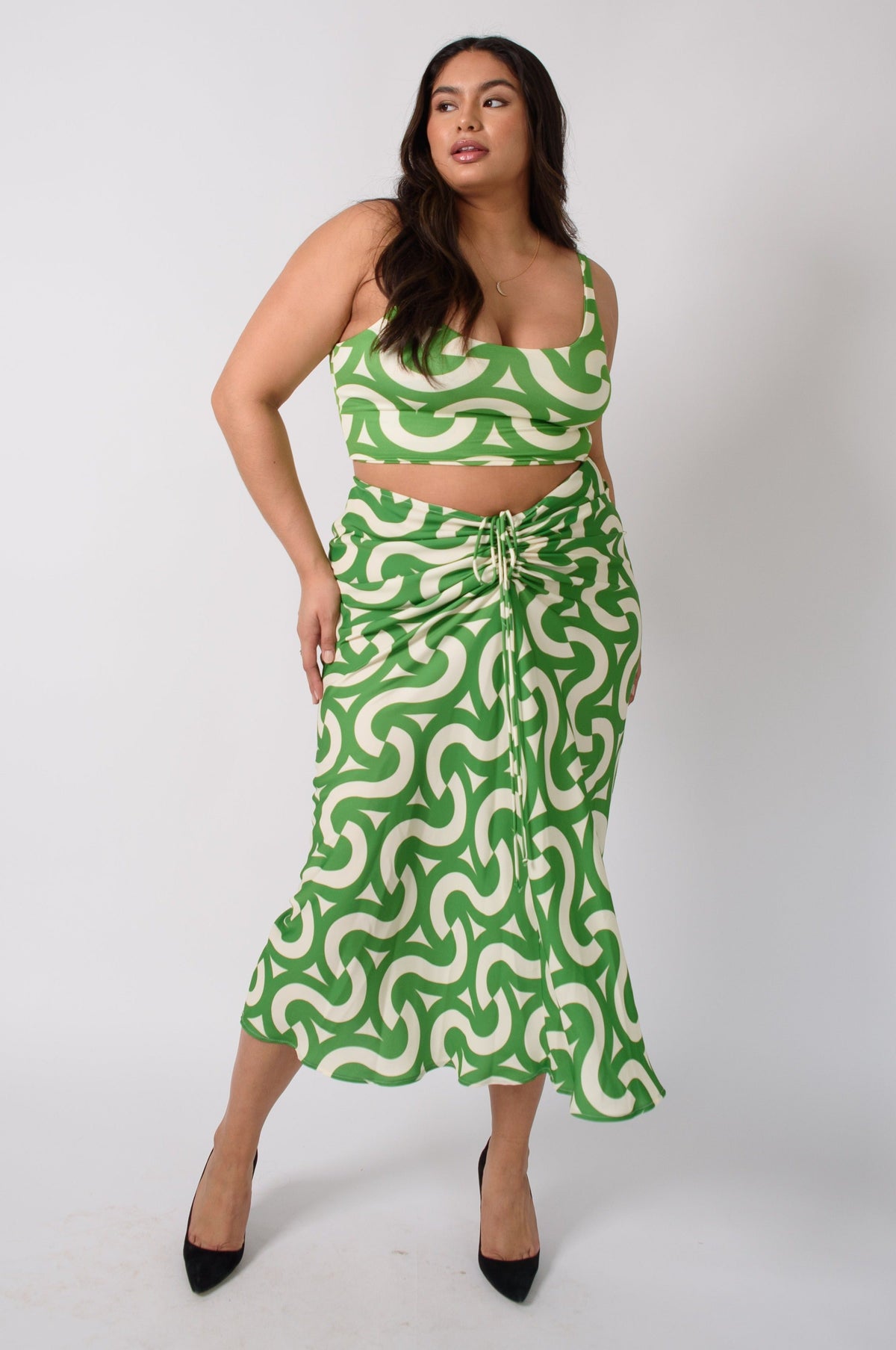 This is an image of Ziggy Skirt in Sublime - RESA featuring a model wearing the dress